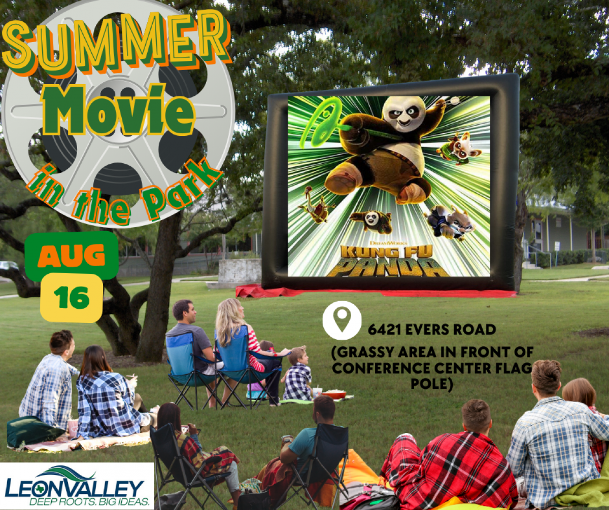 Kung Fu Panda movie in the park flyer
